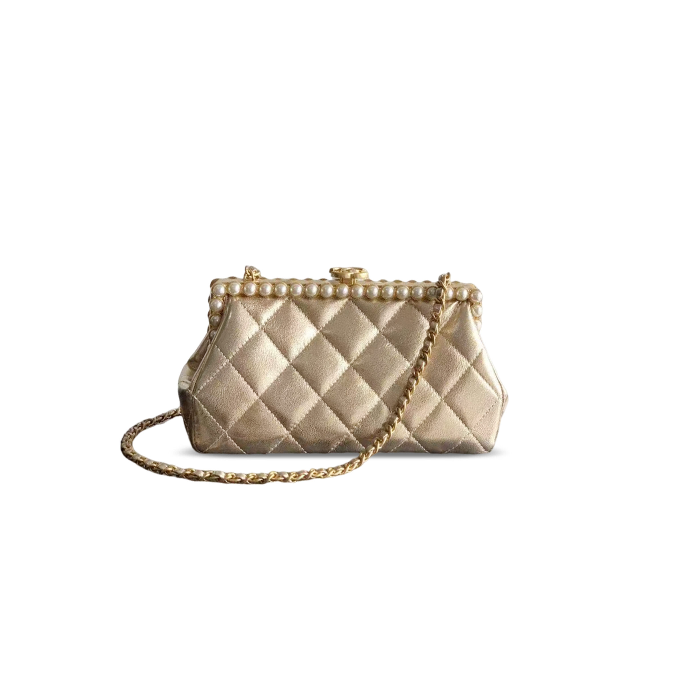 CHANEL MASTER 26C LAMBSKIN PEARLS CLUTCH AS5912 (20.5*10*7.5cm)